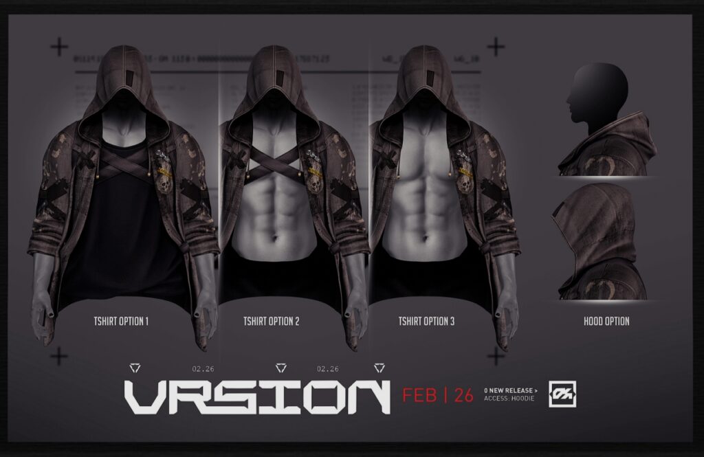 RV103 Hoodie - no fits listed, L$220 each/L$1000 FP