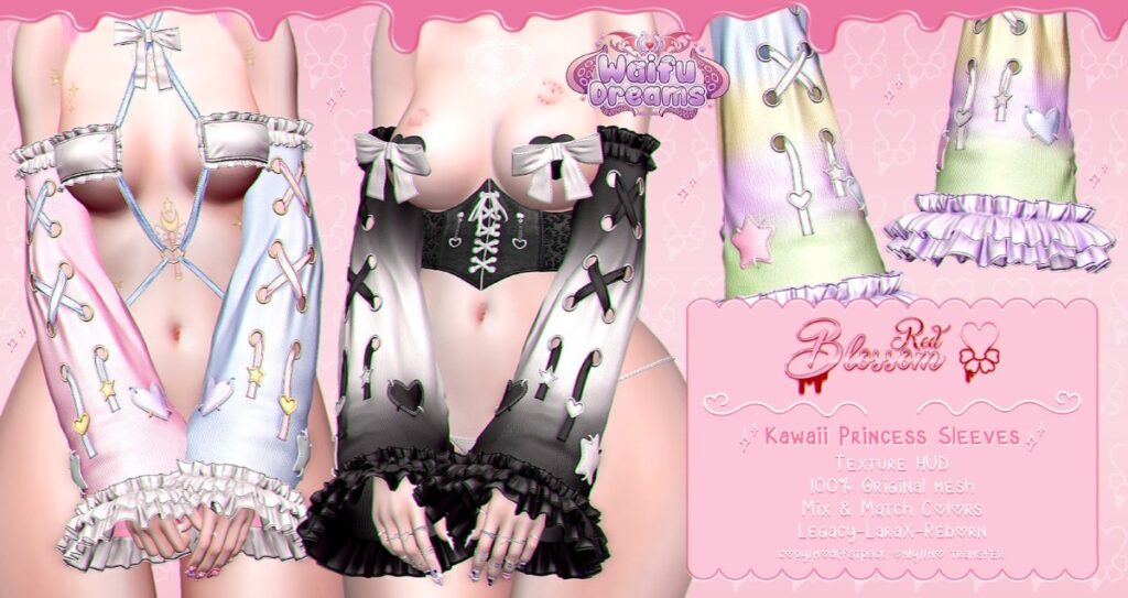 Kawaii Princess Sleeves - Legacy/Maitreya/Reborn