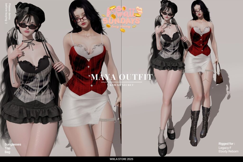 Maya Outfit - Legacy/Reborn	<a href="http://maps.secondlife.com/secondlife/Baboo/171/158/1301" target="_blank">Teleport</a>