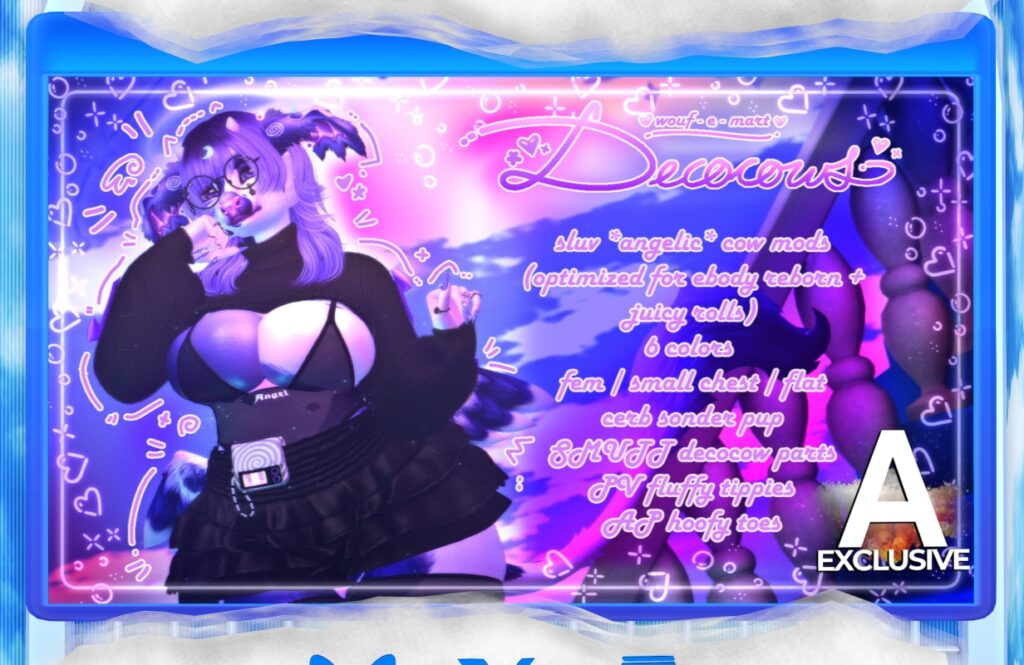 Decocows Mod Kit - BOM/Cerberus Sonder Pup, L$700 each/L$4200 FP