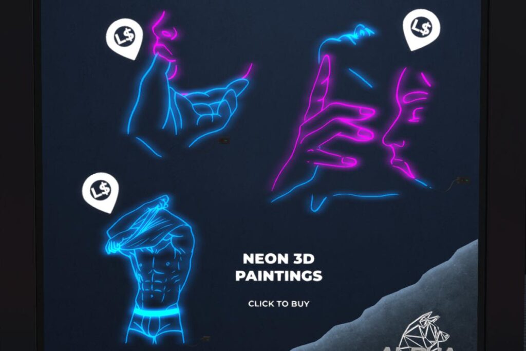 3D Neon Paintings, L$120 each
