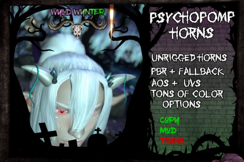 Psychopomp Horns, L$300