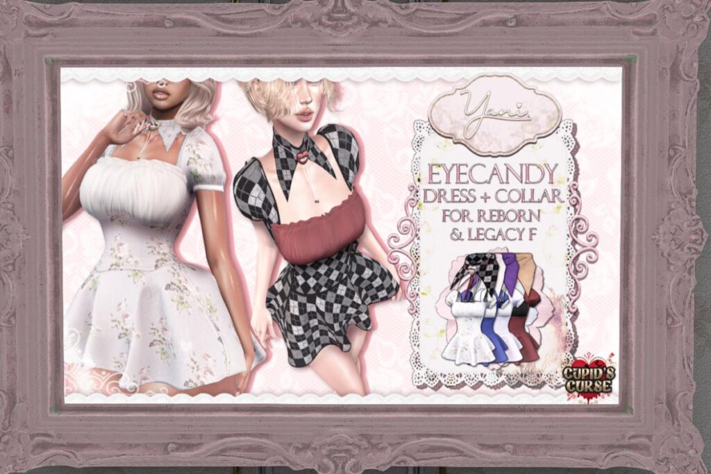 Eyecandy Dress &amp; Collar - Legacy/Reborn, L$499 each/L$999 FP