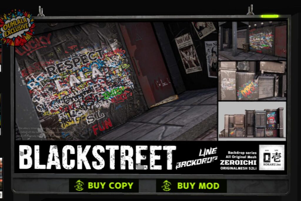 Blackstreet Line Backdrop, L$340 Copy/L$560 Mod