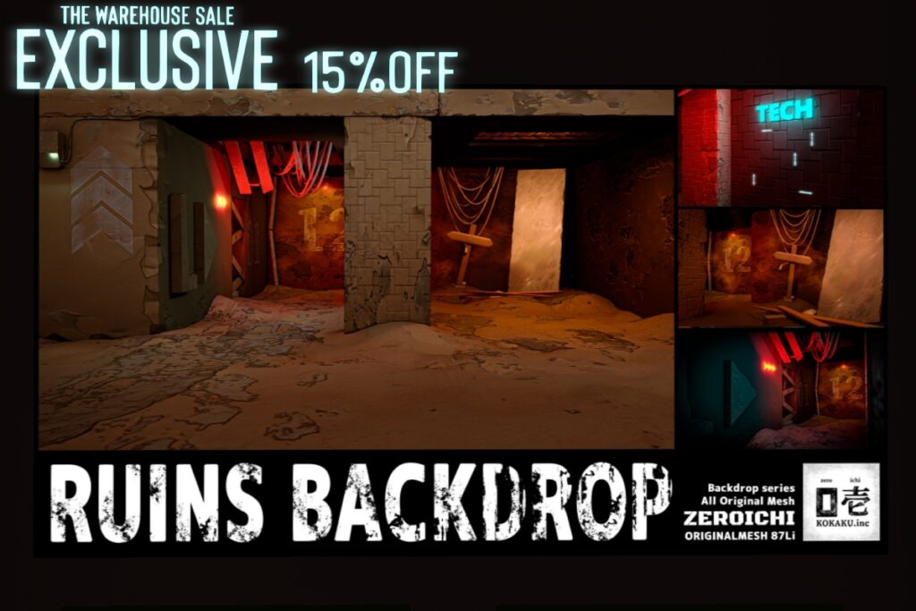 Ruins Backdrop, L$289-L$476 each