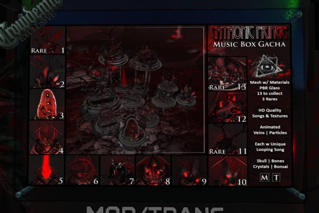 Chthonic Fringe Music Box, L$69 per play