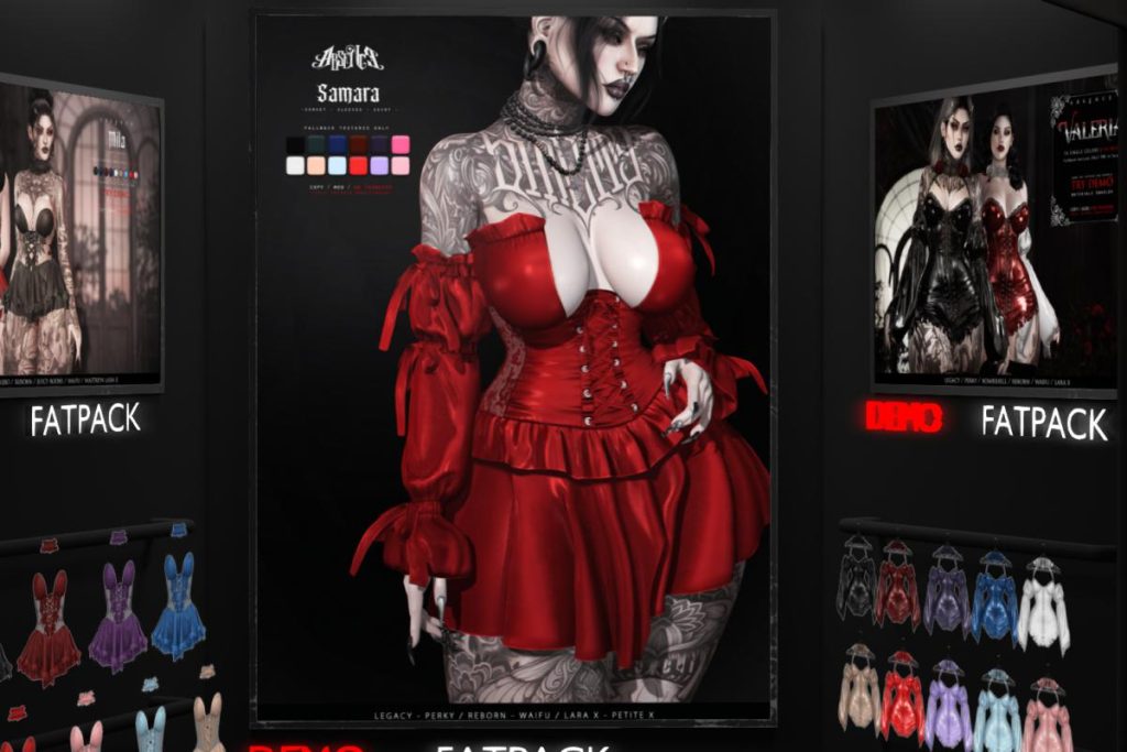 Samara Dress - Legacy/MaitreyaX/Reborn/+mods, L$385 each/L$1666 FP