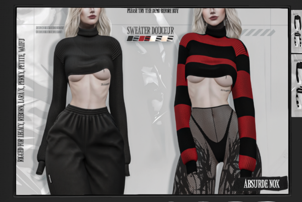 Sweater Douceur - Legacy/MaitreyaX/Reborn/+mods, L$99 each/L$450 FP