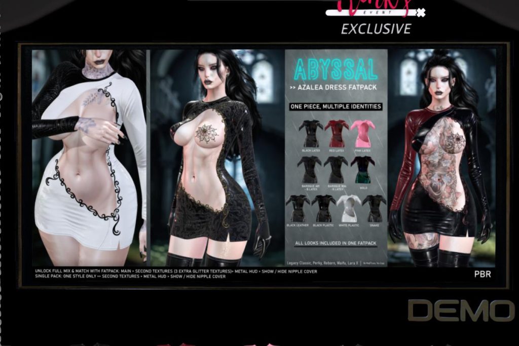 Azalea Dress - Legacy/MaitreyaX/Reborn/+mods, L$399 each/L$2599 FP