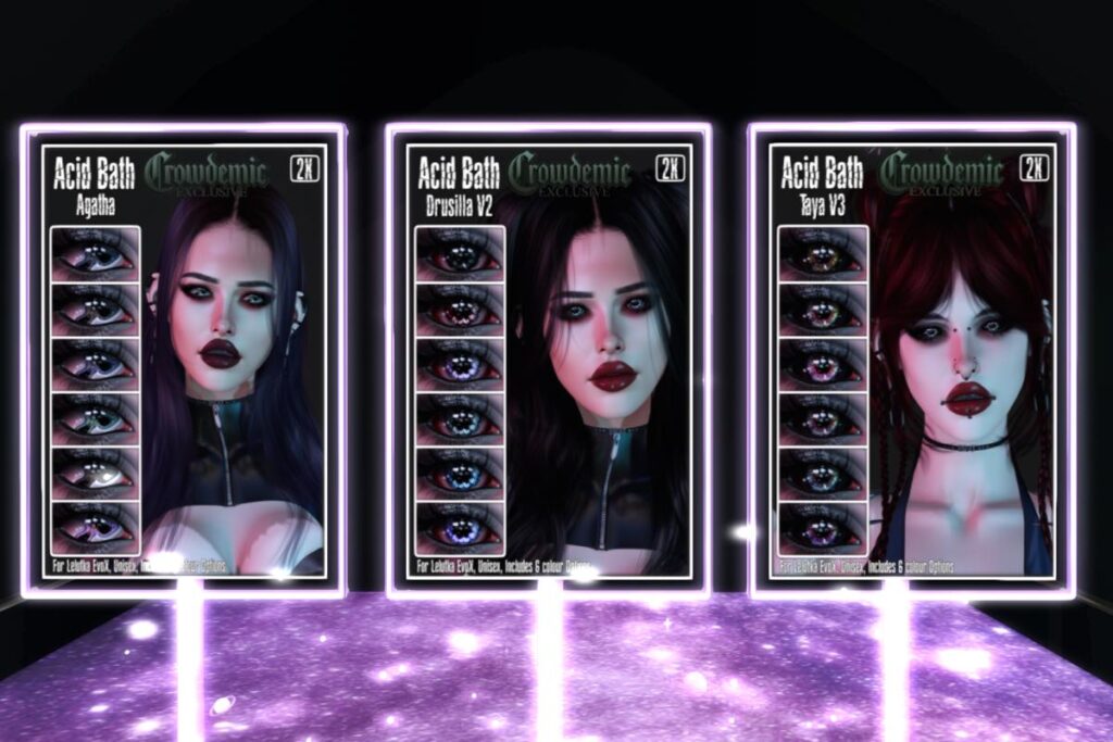 Agatha, Drusilla V2, Taya V3 Eye Sets - EvoX, L$199 each