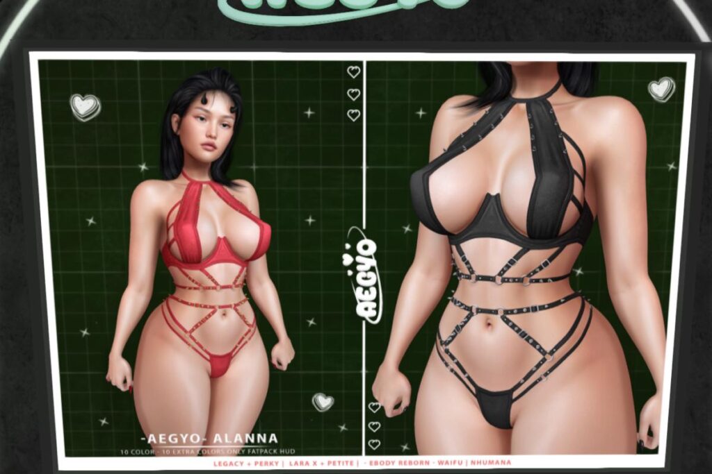 Alanna Lingerie - Legacy/MaitreyaX/Nhumana/Reborn/+mods, L$218 each/L$998 FP