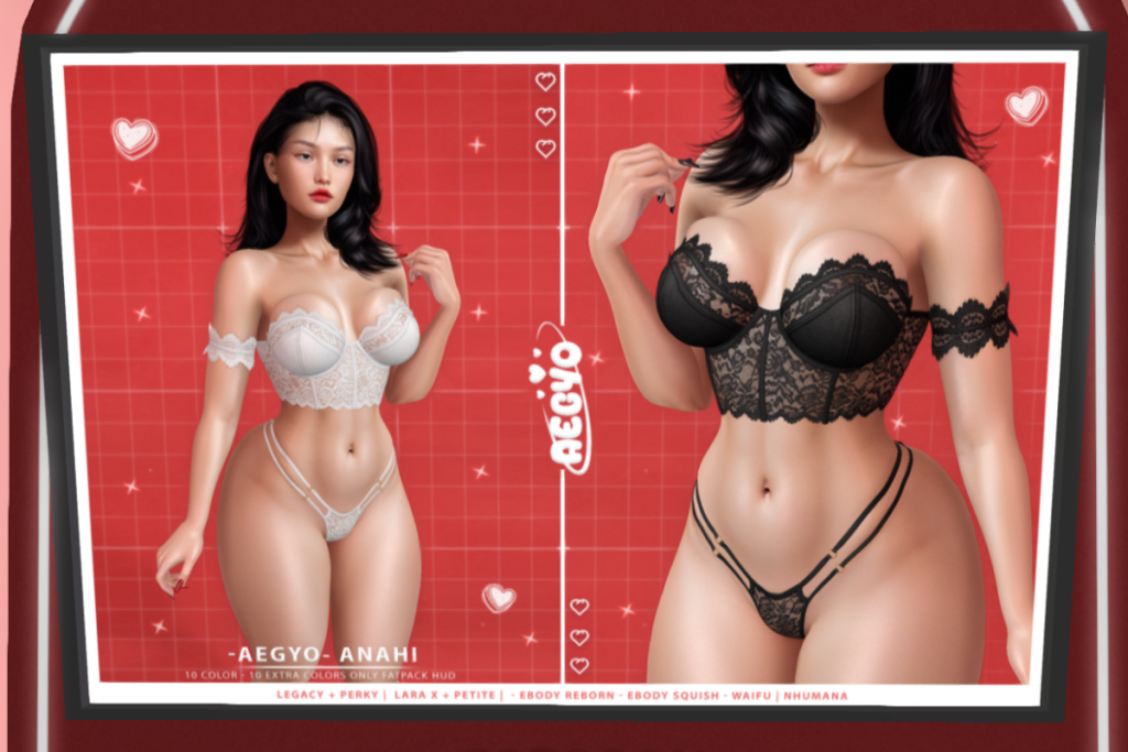 Anahi Lingerie - Legacy/MaitreyaX/Reborn/+mods, L$218 each/L$998 FP