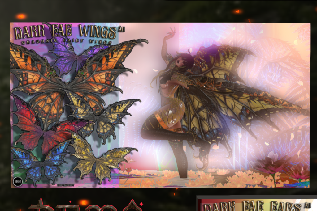 Dark Fae Wings, L$1000