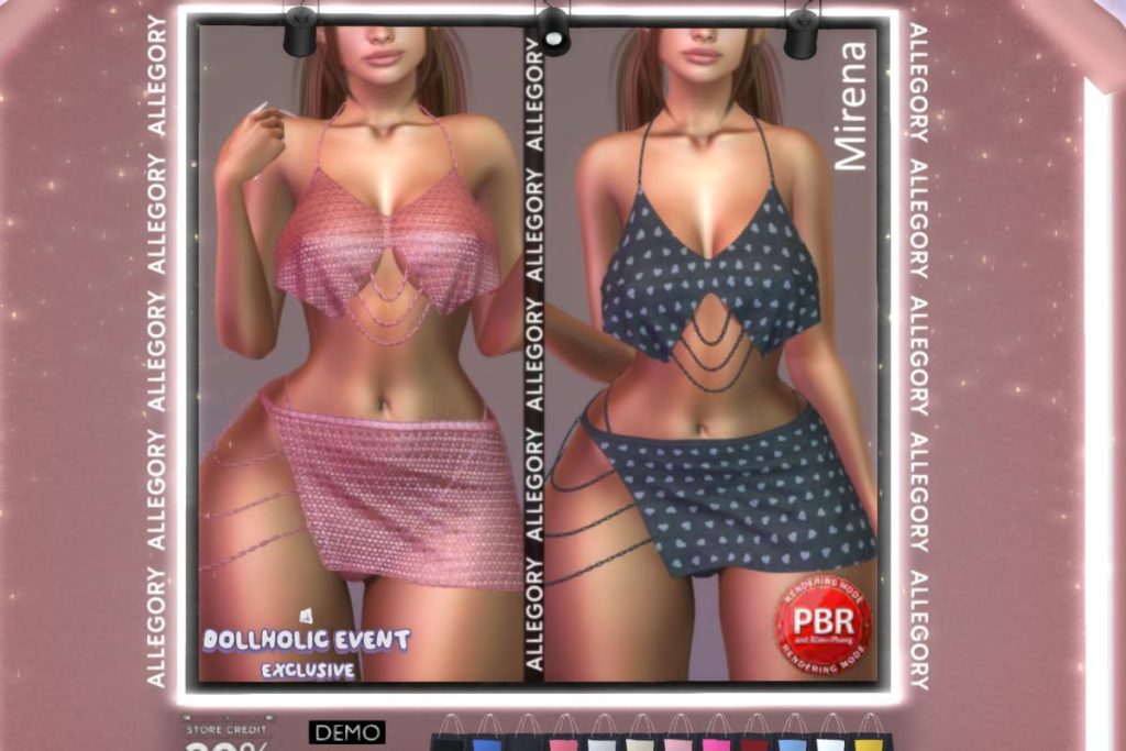 Mirena Outfit - demo for fits, L$199 each/L$799 FP