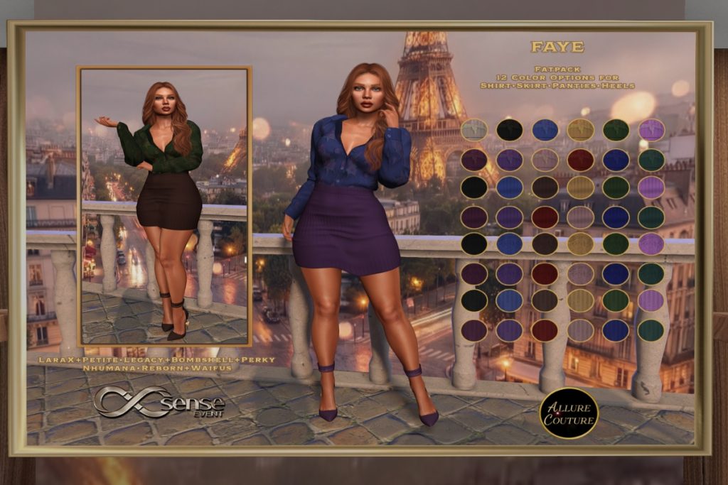 Faye Skirt Set - Legacy/MaitreyaX/Nhumana/Reborn/+mods, L$75 each/L$207 FP