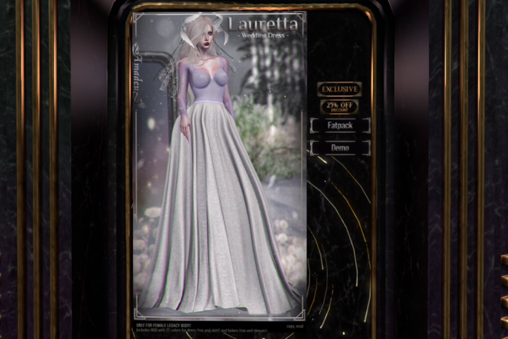 Lauretta Wedding Dress - Legacy, L$675