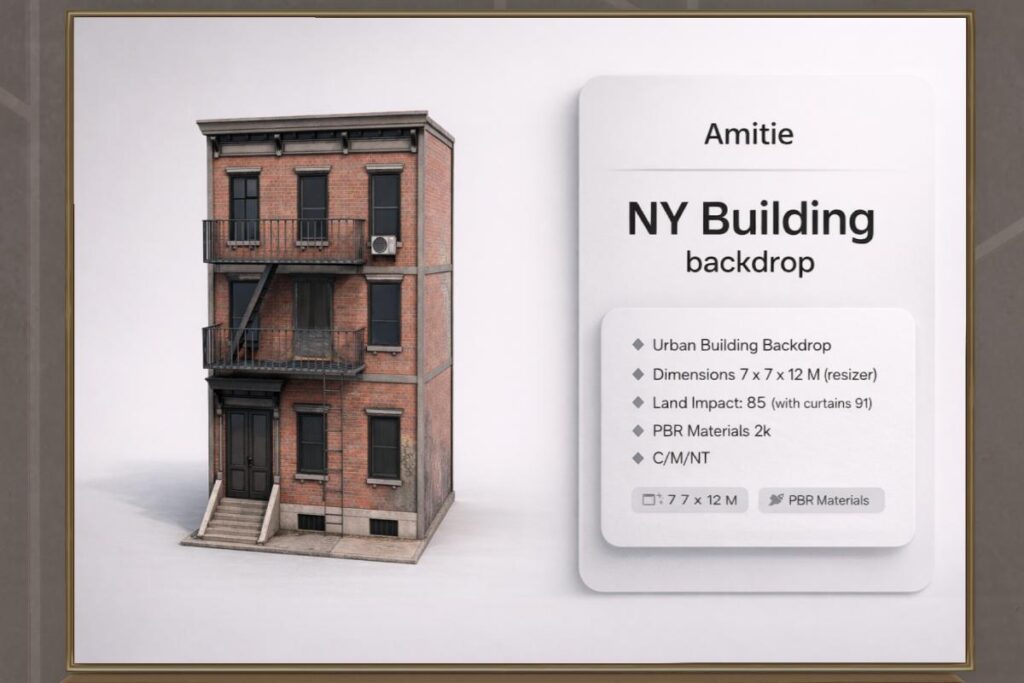 NY Building Backdrop, L$595