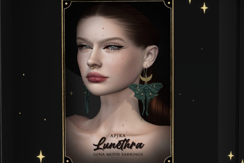 Lunethra Luna Moth Earrings, L$250