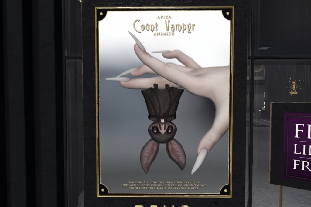 Count Vampyr	<a href="http://maps.secondlife.com/secondlife/Shadows/103/109/23" target="_blank">Teleport</a>