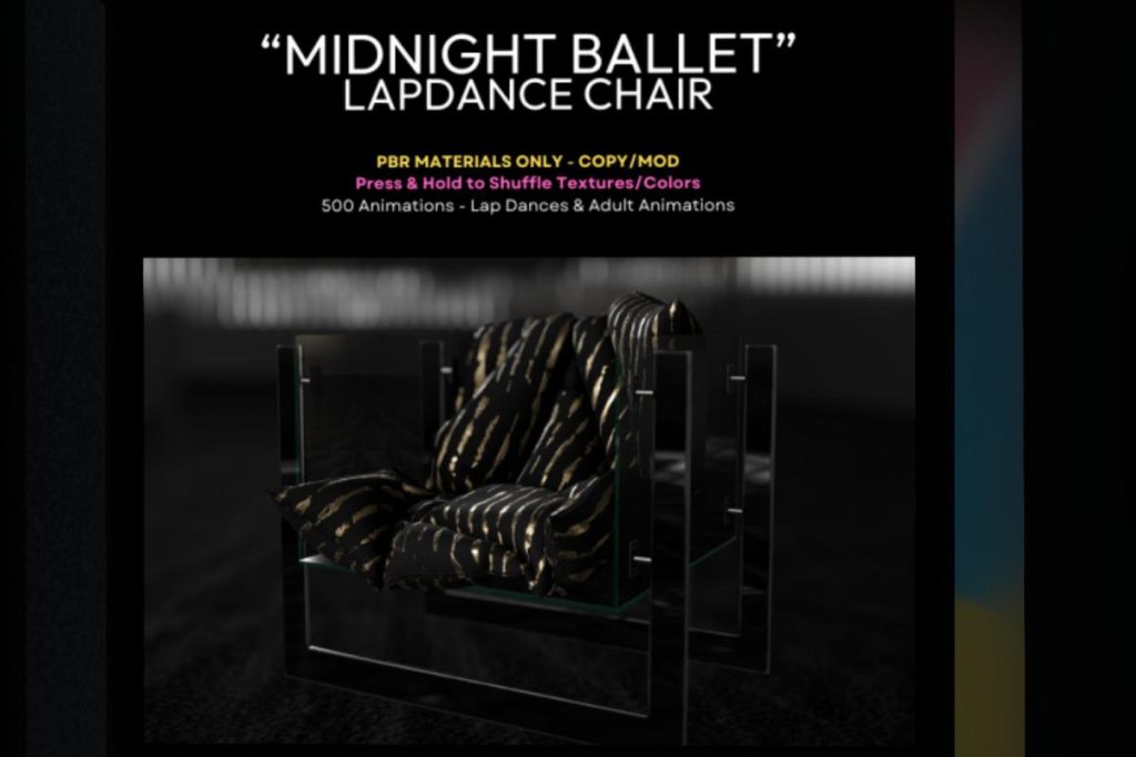 Midnight Ballet Lapdance Chair, L$899
