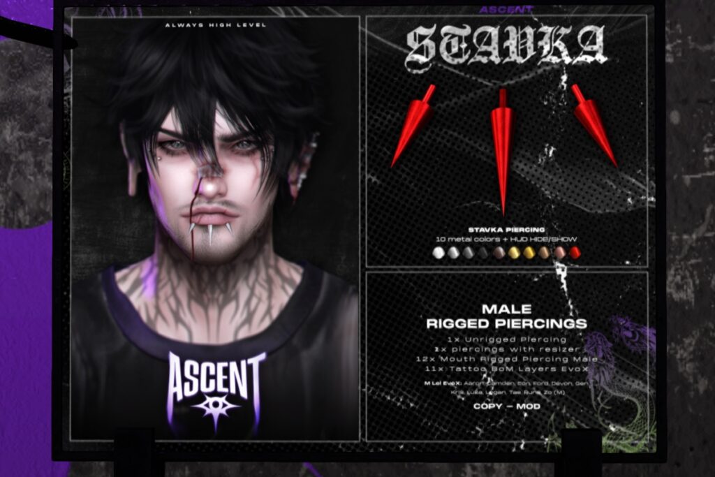 Stavka Piercing M - EvoX, L$375