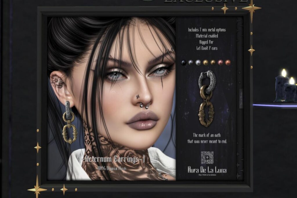 Aeternum Earrings - EvoX F Ears, L$350