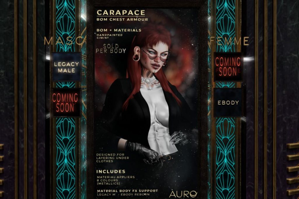 Carapace Chest Armor - Legacy M/Reborn, L$450 each