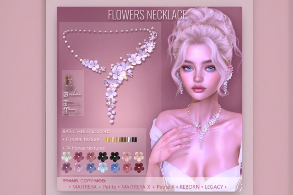 Flowers Necklace - Legacy/Maitreya/Reborn/+mods, L$288