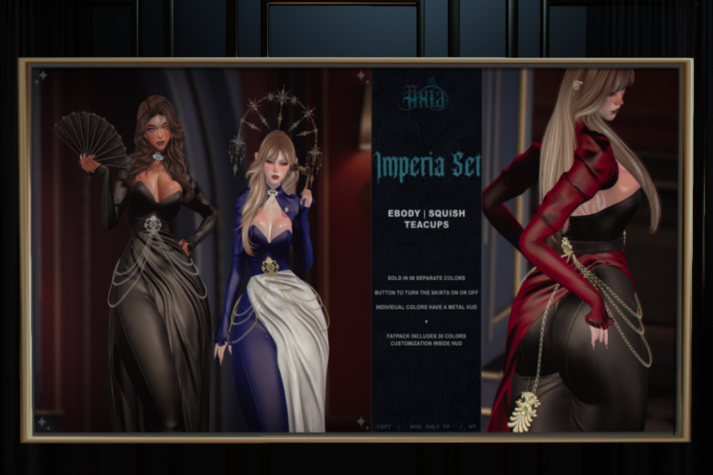 Imperia Dress - Reborn/+mods, L$350 each/L$1250 FP