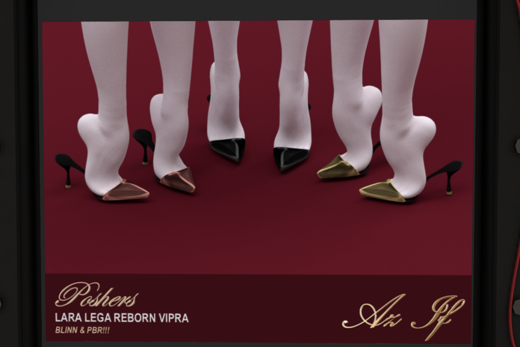 Poshers Shoes - Legacy/Maitreya/Reborn/+mods, L$499 each/L$1499 FP