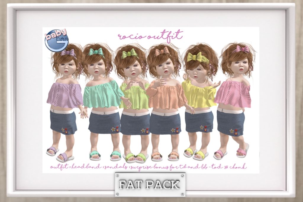Rocio Outfit - Toddleedoo/Bebe/+mods, L$199 each/L$599 FP