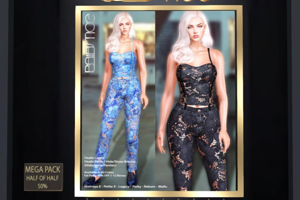 Oxalis Corset, Oxalis Pants &amp; Kuk Shoes - Legacy/MaitreyaX/Reborn/+mods, L$195 each/L$1995 each FP