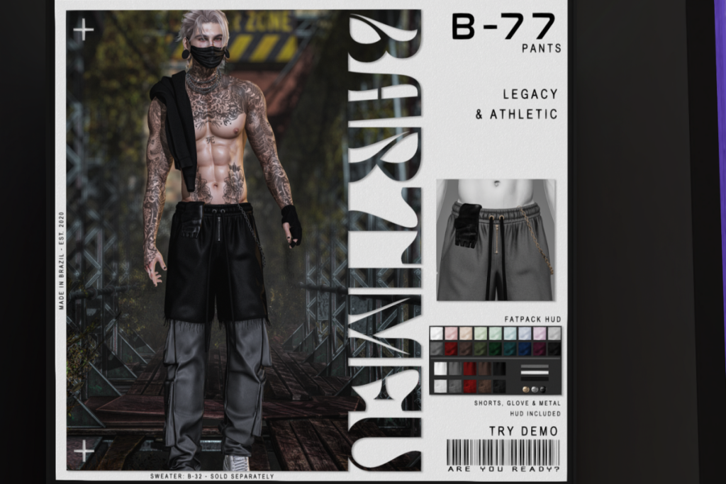 B-32 Sweatshirt &amp; Pants - Legacy/+mods, L$200-L$350 each/L$1000-L$250 each FP