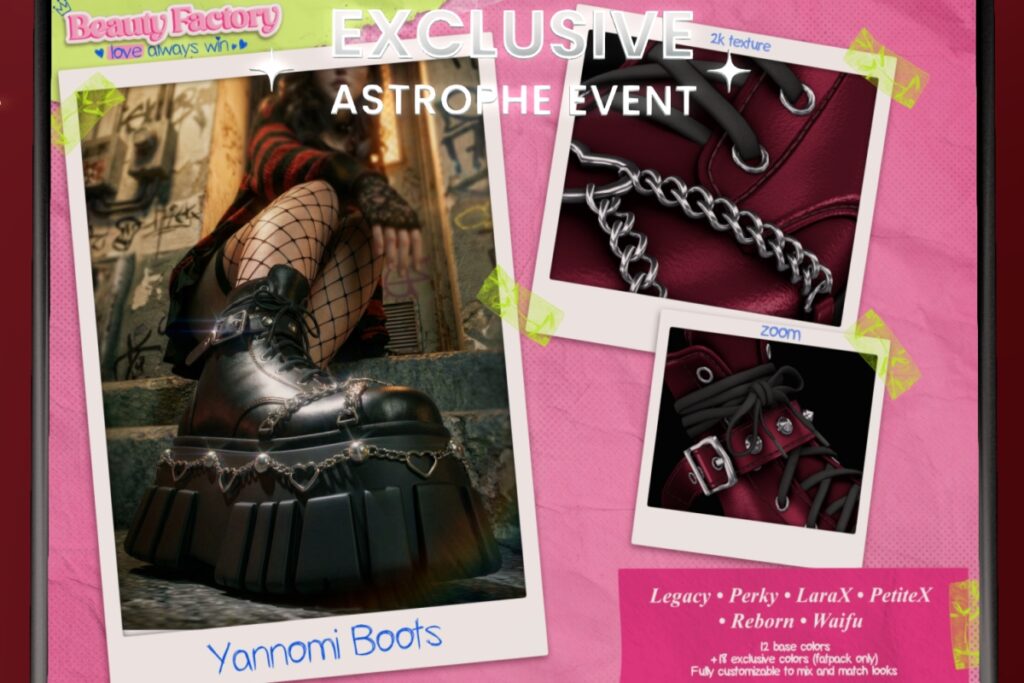 Yannomi Boots - Legacy/MaitreyaX/Reborn, L$299 each/L$1988 FP