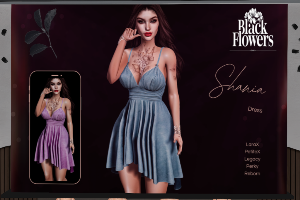 Shania Dress - Legacy/MaitreyaX/Reborn/+mods, L$138 each/L$825 FP
