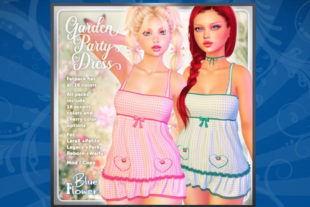 Garden Party Dress - Legacy/MaitreyaX/Reborn/+mods, L$299 each/L$999 FP