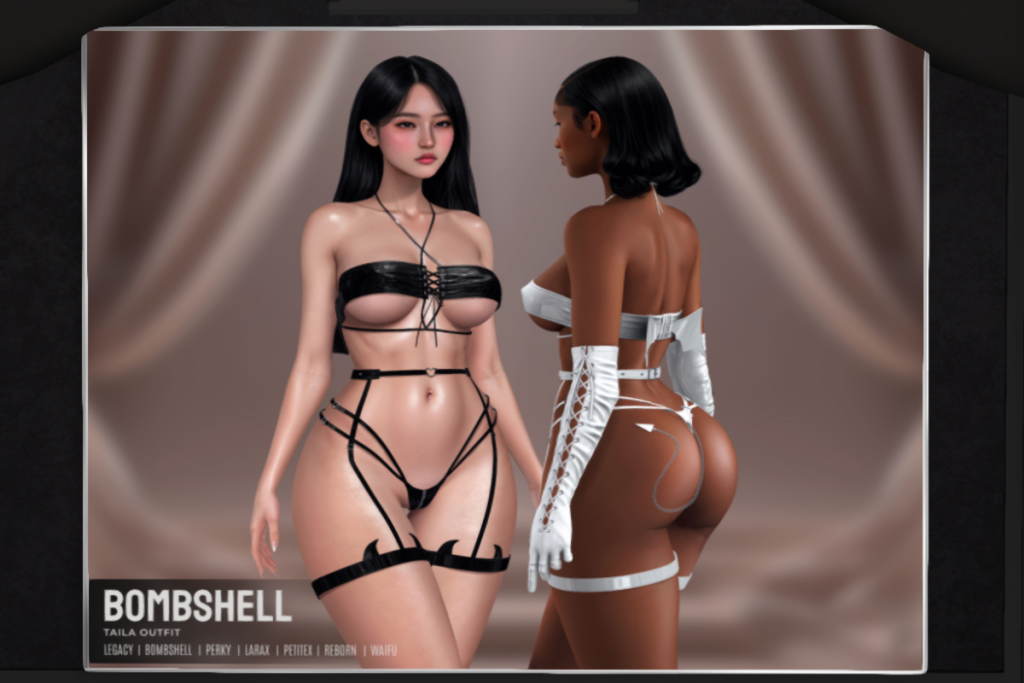 Taila Top &amp; Gloves and Panties &amp; Harness - Legacy/MaitreyaX/Reborn/+mods, L$225 each/L$1225 each FP/L$1990 MP