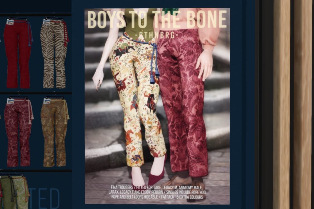 Fina Trousers - See ad for fits, L$299 each/L$1499 FP