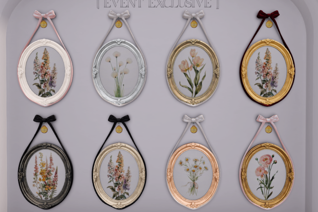 Embellished Ribbon Frames, L$199 each/L$549 FP