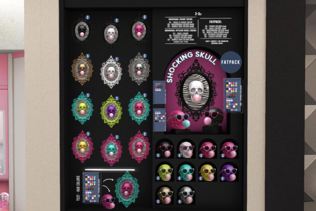 Shocking Skull &amp; Skull Frame, L$88-L$188 each/L$588 FP