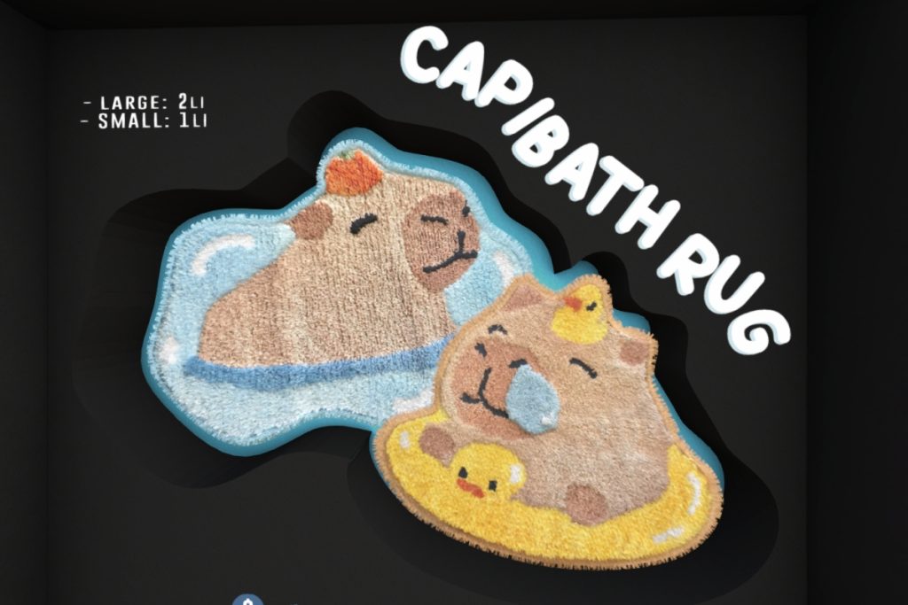 Capibath Rug	<a href="http://maps.secondlife.com/secondlife/AM%20corporate/93/83/1507" target="_blank">Teleport</a>