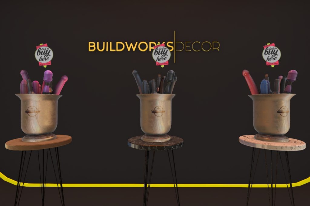 Dildo Bucket Decor, L$295 each/L$705 FP