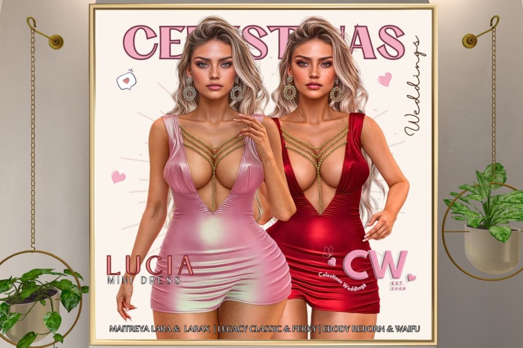 Lucia Mini Dress - Legacy/Maitreya/Reborn/+mods, L$200 each/L$550 FP