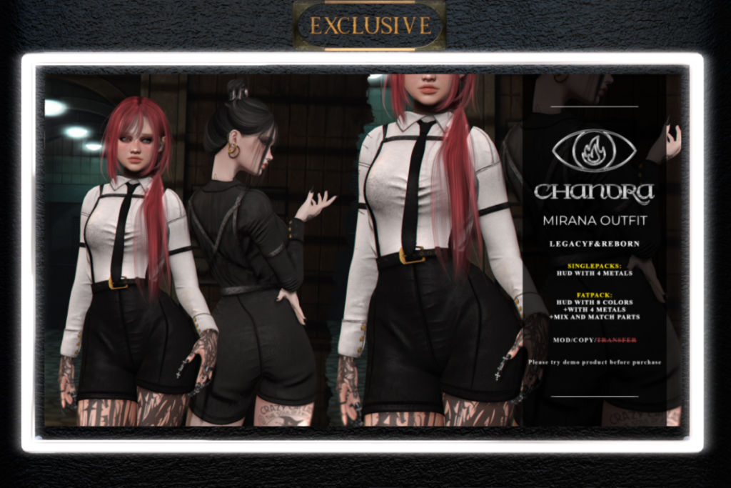 Mirana Outfit - Legacy/Reborn, L$275 each/L$1500 FP