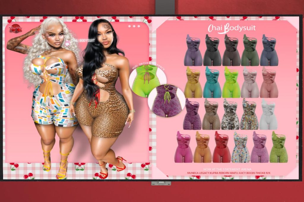 Chai Bodysuit - Inithium/Legacy/Reborn/Yentements/+mods, L$300 each/L$1200 FP