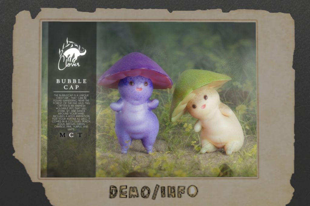 Bubble Cap	<a href="http://maps.secondlife.com/secondlife/RAWR/135/136/22" target="_blank">Teleport</a>