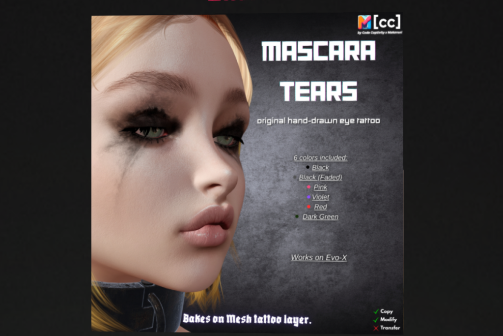 Mascara Tears - EvoX, L$389
