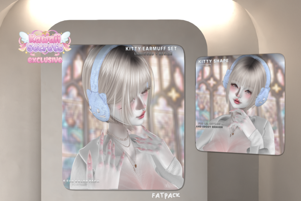 Kitty Earmuffs, L$195 each/L$800 FP