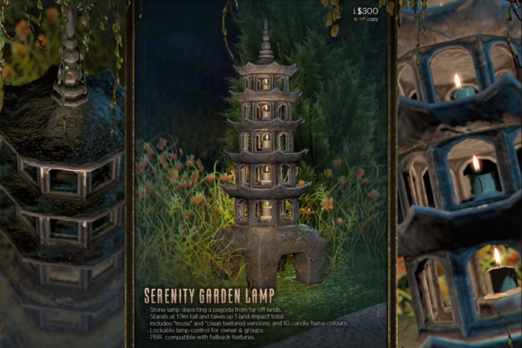 Serenity Garden Lamp Decor, L$300