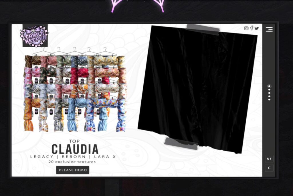 Claudia Top - Legacy/MaitreyaX/Reborn/+mods, L$199 each